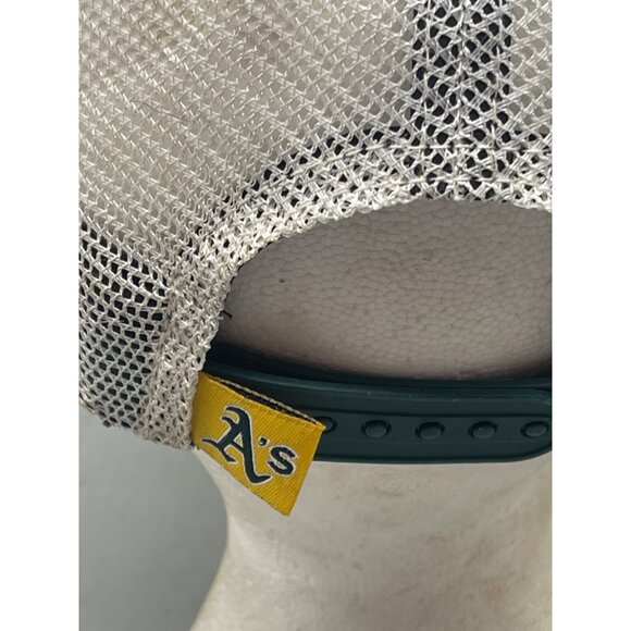 New era genuine merchandise ball cap Oakland picture mesh green white READ - Picture 6 of 14